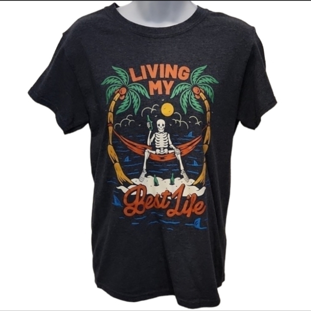 Living My Best Life Skull Tshirt
